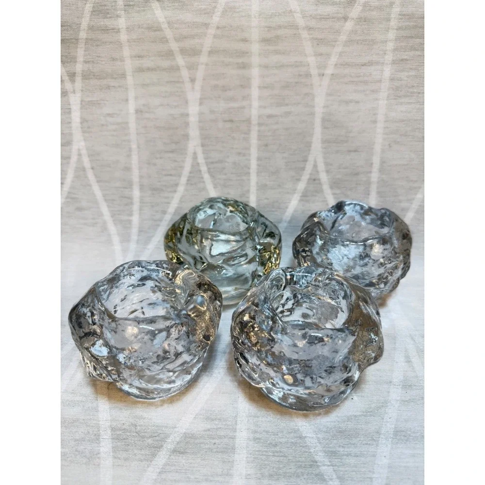 Kosta Boda Snowball Lantern Clear Glass Votive‎ Candle Holder VTG